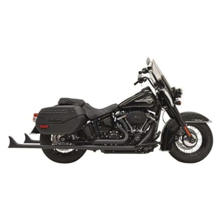 Bassani True Duals With Fishtail Mufflers For Harley FLHC FLDE 2018-2023